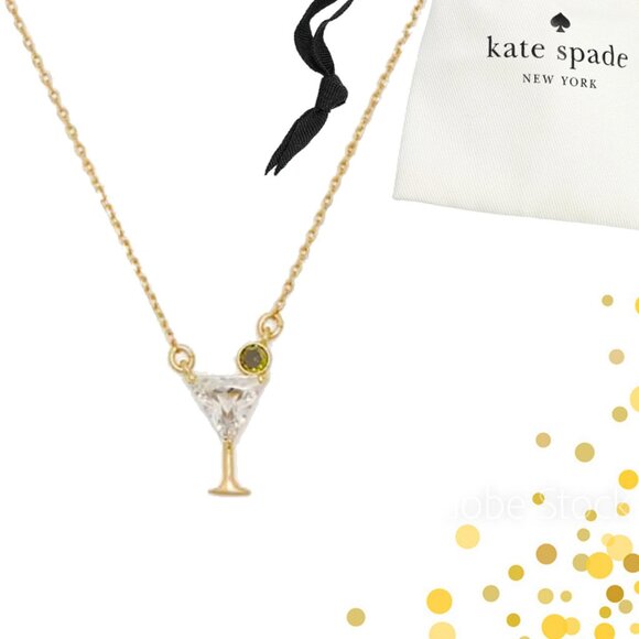 kate spade Jewelry - Kate Spade Gold-Tone Shaken or Stirred Stud Necklace
